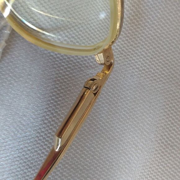 EUC GEOFFREY BEENE 1151 DA/YG 140 Gold & Brown Eyeglasses Frames ONLY - Picture 5 of 11